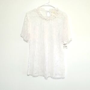 Simply irresistible lace white shirt​​​​​